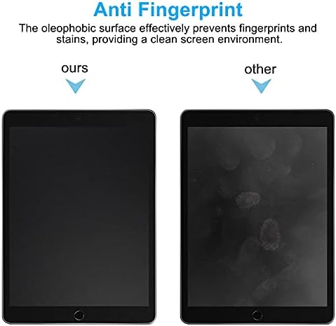 Амбисон [2 пакет со мат темпераментен стаклен екран заштитник компатибилен со iPad 9/8/7 -та генерација 10.2 [Инсталирајте рамка] Анти сјај