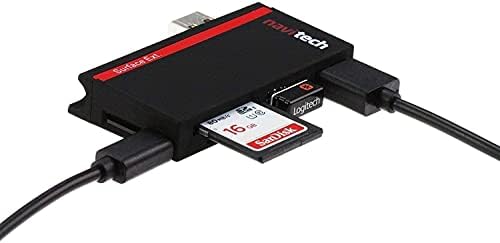 Navitech 2 во 1 лаптоп/таблет USB 3.0/2.0 Hub адаптер/микро USB влез со SD/Micro SD картички читач компатибилен со Lenovo ThinkPad T15 Gen