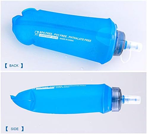 Baitoo TPU меки шишиња со вода за преклопување, 2 пакувања 500 ml BPA-склопувачки колба за хидратација пакет што може да се склопуваат шишиња