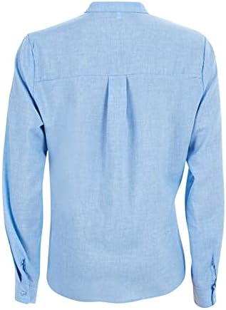 Менси кошули големо и високо копче V-вратот Обичен памучен постелнина лабава маица Топ блуза Поло кошули за мажи