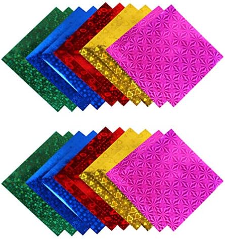 Milisten 100 парчиња оригами хартија за преклопување хартија сјај за разнобојни плочи на орами плоштади за додатоци за занаетчиски производи