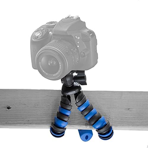 Ултимакс 12 Син Флексибилен Статив Со Завиткајте Околу Нозете &засилувач; Брзо Ослободување Монтажа Плоча За Сите Камери GoPro/DSLR