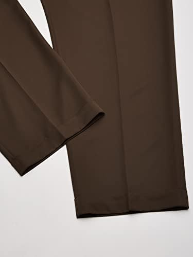 Хагар менс Микс Габардин Скриени Проширување Појас Класичен Вклопуваат Пред Плисирани Фустан Панталони