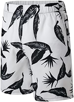 Менс пливање костум кратки летни шорцеви печатени и кратки панталони за плажа ракави со 2 парчиња маици со кошули мажи смокинг