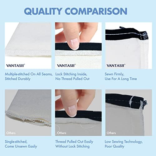 8 пакувања празно памучно платно DIY занаетчиски патенти торбички торбички молив за козметички тоалети стационарно складирање