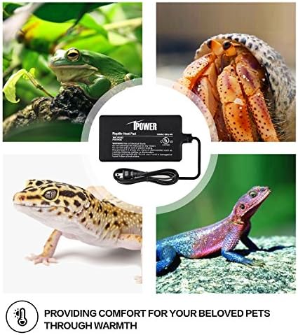 Ipower reppille Turet Pad 4x7 инч 4W под резервоарот Terrarium потопло за греење за желка, гуштер, жаба, змија, влекачи и други мали животни