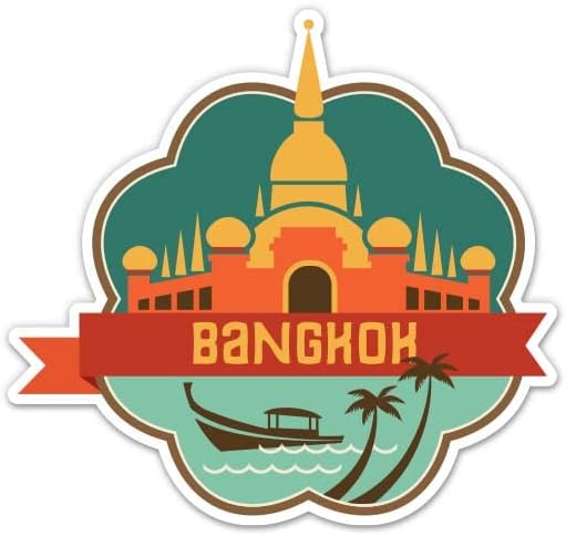 Бангкок Тајланд-3 Винил Налепница-За Автомобил Лаптоп Вода Шише Телефон-Водоотпорен Налепница