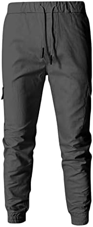 Карго панталони за мажи подароци за него, машки спортски обични панталони за џогирање со лесна пешачка работа панталони на отворено пантолони
