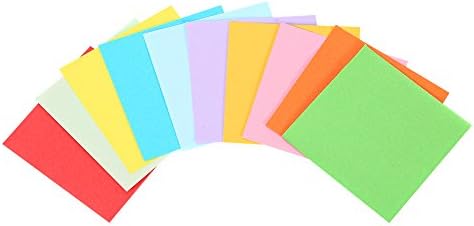 520 парчиња 10 бои оригаптични преклопни хартија разнобојни двострани картички за ориврап, правејќи DIY занает 5x5 см