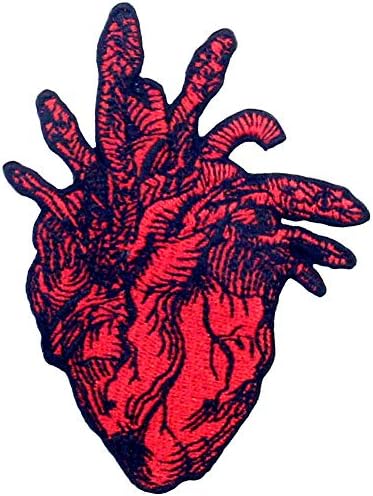 Х-зраци анатомско срце везено значка железо на шиење на лепенка
