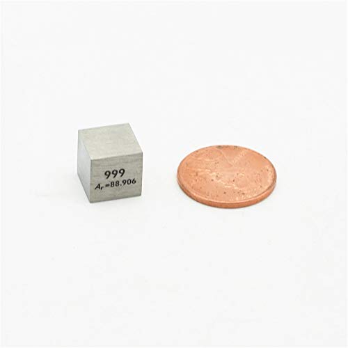 10мм yttrium Element Cube за колекција на елементи 0.39 y густина коцка периодична табела Соберете подарок DIYS Biz