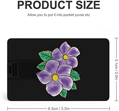 Африкански Виолетова Цвет Кредитна Банкарска Картичка USB Флеш Дискови Пренослив Мемориски Стап Клуч За Складирање Диск 32G