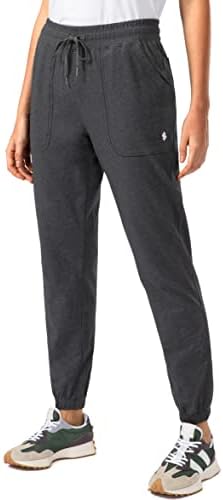 Sunенски памучни памучни џемпери со високи џогери со високи половини, панталони јога салон обични панталони за жени со џебови