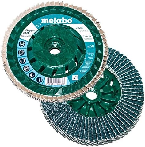Метабо 629454000 6 x 5/8 - 11 флапер плус тримабилни абразиви размавта дискови 80 решетки, 5 пакувања