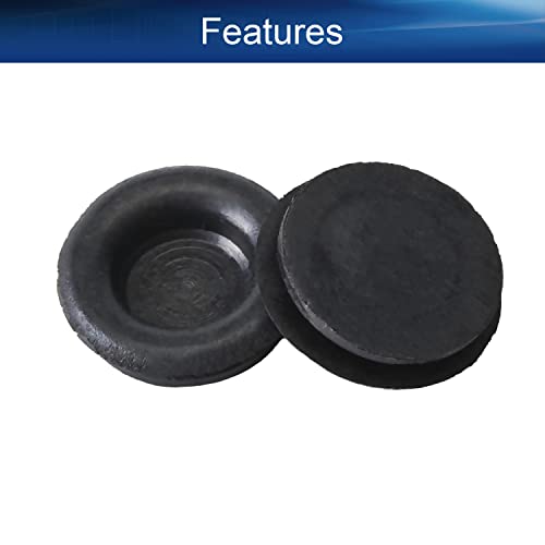 Heyiarbeit 5/8 / 16mm гума Громатски прстен за заптивка гума од гума од жица жица, за заштитен кабел за жици црн тон 10 парчиња