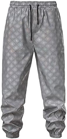 Менс мода лабава хип -хоп флуоресцентни хеланки за младински спортови за џогирање панталони за мажи за мажи