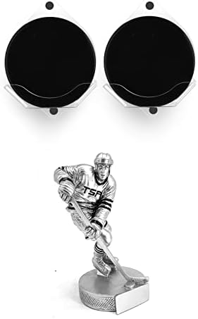 Cosmos 2 парчиња хокеј на мраз, пак, држач за монтирање на wallидот, држач за решетки за декор, приказ и складирање на колекционерски