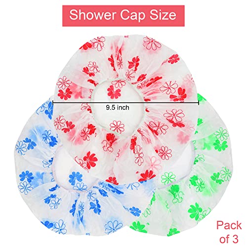 Водоотпорни капачиња за туширање 3 парчиња, капаче за бања за туширање за еднократно со еластична лента големи пластични меки еко