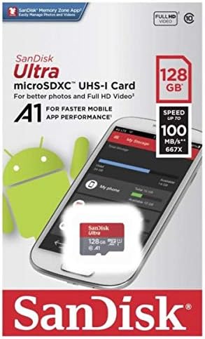 Sandisk 128gb SDXC Микро Ултра Мемориска Картичка Работи Со Samsung Galaxy A50, A40, A30 Мобилен Телефон Класа 10 Пакет Со Сѐ Освен