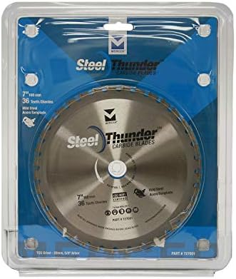 Mercer Industries 721001 Steel Thunder 52 заби карбид митр сечило за благ челик, 10 x 1, 5/8 , сребро