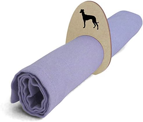Azeeda 5 x 'Greyhound Siluette' Дрвена салфетка прстени/држачи