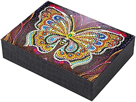 SEEWOODE AG205 Специјална Форма Дијамант Сликарство Накит Кутија DIY Пеперутка Дијамант Везови Накит Организатор Контејнери Десктоп Кутија За