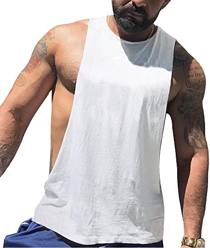 Менс капка резервоар за потпевнувања за тренингот за боди -билдинг кошули без ракави