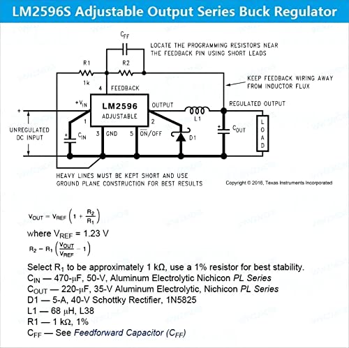 Wwzmdib 1 до 10 пакувања се опционални ， LM2596 регулатор на напон DC во DC конвертор 3.2-35V до 1,25-30V конвертор