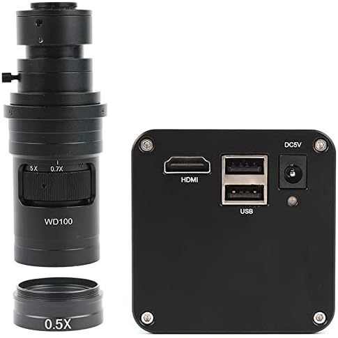 AF Autofocus HDMI U диск видео автоматски фокус индустрија USB мерење Функција Микроскоп камера + 200X C монтиран леќи +144 LED светло
