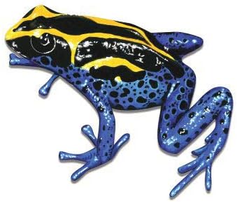 GT Graphics Blue Poison Dart Frog Coloful Прекрасно опасно - 3 Винил налепница - за лаптоп за автомобили I -рампа Телефон Хард капа - водоотпорна