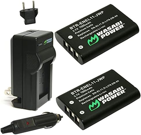 Батерија и полнач за напојување Wasabi за Nikon EN-EL11 и Coolpix S550, S560