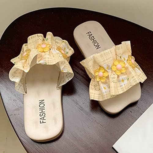 Папучи за деца Икеван Мала свежа принцеза разноврсна модна самовила плажа рамни сандали големи девојки влезни чорапи