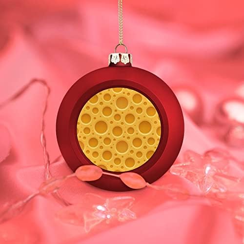 Орнаменти на Божиќни топка со жолто сирење Божиќно дрво што висат чамци за украси за венчавки за венчавки 4 парчиња