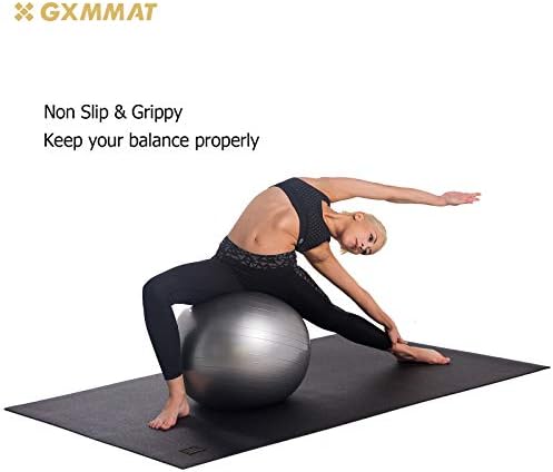 Gxmmat Голем јога мат 72 x 48 x 7mm за пилатес што се протега домашна теретана тренинг, дополнително густо матично вежбање со анти-соблекувачки,