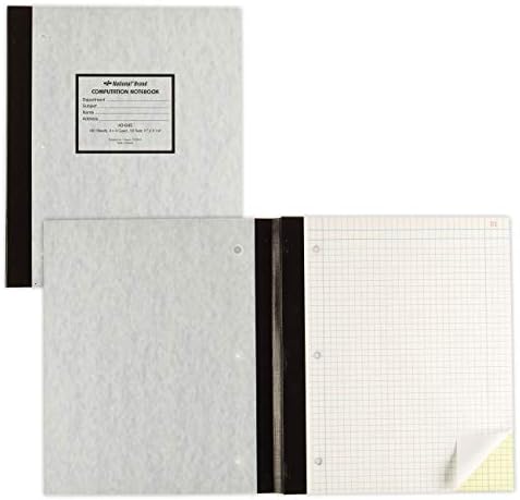 Национална тетратка за пресметка на брендот, 4 x 4 квад, кафеава, зелена хартија, 11,75 x 9,25 инчи, 75 листови
