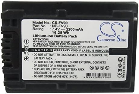 Камерон Сино Нова батерија за замена на 2200mAh за Sony DCR-SR100, DCR-SR300, DCR-SR60, DCR-SR62, DCR-SR68, DCR-SR68E, DCR-SR68E/S,