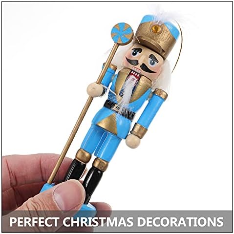 Kesyoo 5 парчиња декоративни оревици куклички приврзоци Божиќни цртани филмови за украси Божиќни украси