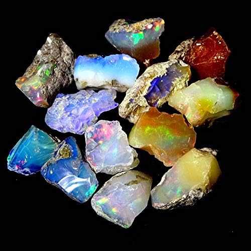 Duggu Ultra Fire Opal Rough Gemstone, Gemstone Raw Crystals, Ethiopian Opal Rock, материјали за изработка на накит, заздравување на чакра, енергетски