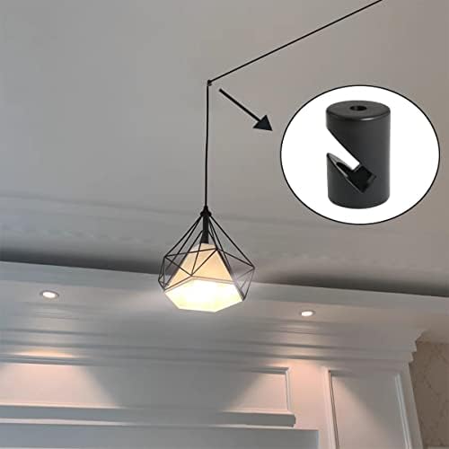 Swag приврзок кука itrolle 4pcs црна DIY лустер за осветлување куки таванот wallид што виси ламба за чувари на ламби за чувар на ламби за ламби