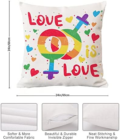 Loveубовта е Loveубов Виножито геј пол фрли перница за романтична перница случај на виножито еднаквост Лезбејски геј ЛГБТК перница,