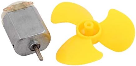 X-Ree 2PCS DC 3V 0,15A 8000rpm Висок вртежен момент на вртежен момент 3 комбе Yellowолта реквизит 50мм Ротари Дија (2PCS DC 3V 0,15A