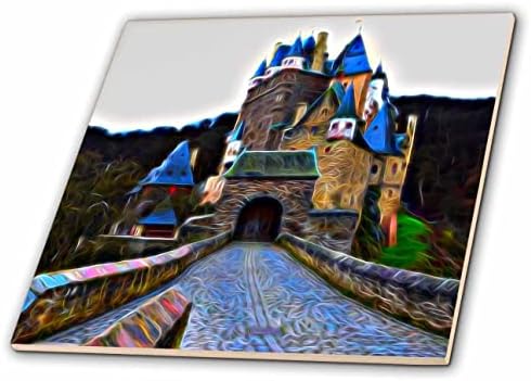 3дроуз Замокот Во Шведска Со Слика На Светлина Инфузија Сликарство-Плочки