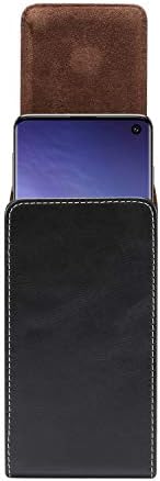Кожен појас на кожен појас за телефонски клип Компатибилна со iPhone 11/XR, торбичка за куќиште на футрола за појас, компатибилен со Samsung