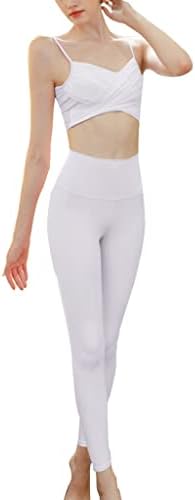 Нова облека за јога, женски 2-парчиња беспрекорно високо половината на колкот лифт панталони спортски еластичен костум за влага, женски еластичен