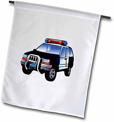3дроза Слика На Симпатичен Цртан Филм Полициски Автомобил-Знамиња