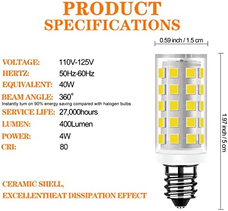 Замената на аспираторот Huimeijia Range LED сијалица за AP5610225 1373112 за аспираторот на вентилаторот за издувни гасови W10857122