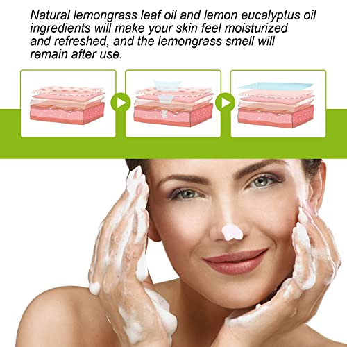 Biaoyun 2 PCS Itronella Lemongrass Soap, Citronella Soap, Citronella сапун за луѓе, сапун од сапун Citronella, природна лимоноса за миење сапун за сапун за тело и кожа на лицето
