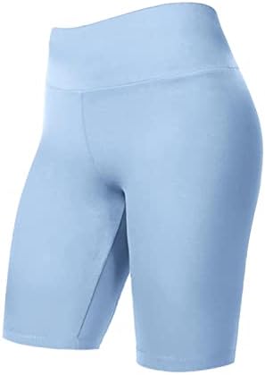Hatopants жени велосипедисти шорцеви меки меки високи половини со средно бутово памучно памучно памучно панталони