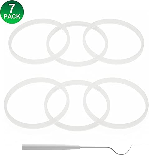 6-пакети заптивки за запечатување 3,2 инчи/8,3 см гумени дихтунзи О-прстен Бели делови за замена за нинџа професионални блендери