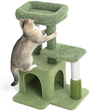 Песофер Мачка Дрво, Мала Мачка Кондо Со Сисал Гребење Пост И Масажа Пост Зелена